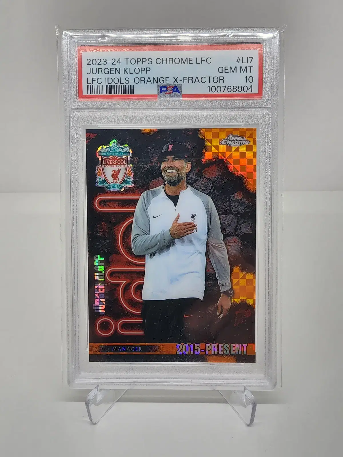 2023-24 리버풀 FC 위르겐 클롭 오렌지 [5/25] PSA10